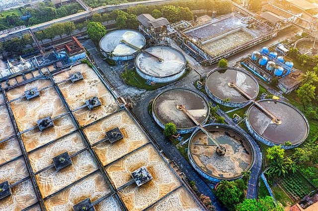 Wastewater treatment plant.